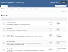 Tablet Screenshot of mentalsupportcommunity.net